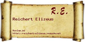 Reichert Elizeus névjegykártya